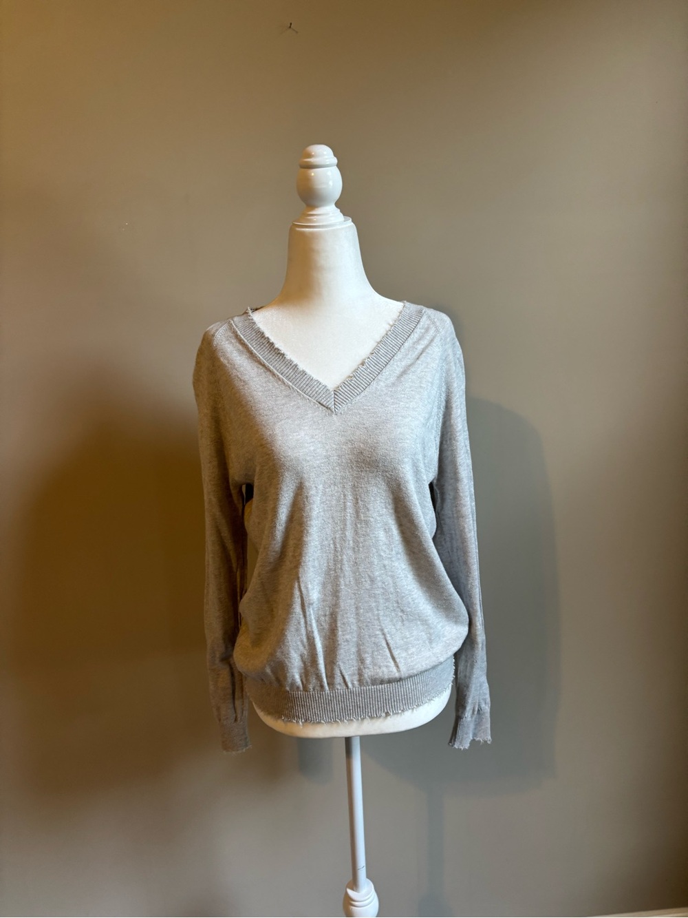 Size S - MINNIE ROSE gray long sleeve top